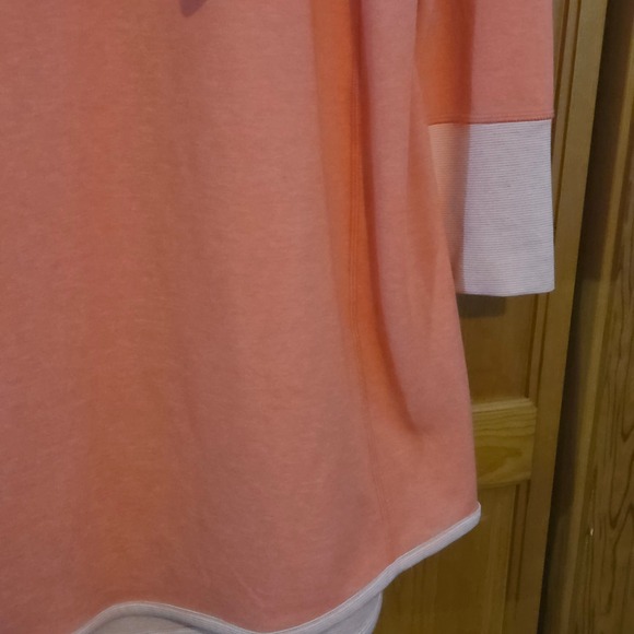 Tommy Bahama Coral Pink Quarter Zip Hoodie Tunic Pullover Women's Swim Coverup - Picture 8 of 16